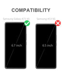 4 x Brand New CE-Link Cover for Samsung Galaxy A73 5G, Protective Case with Sliding Camera Cover Protection, Ultra Thin Slim Hard Plastic Drop Resistant Rugged Shockproof Bumper Case, Black - RRP €96.0