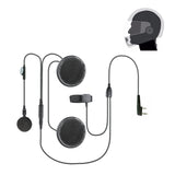 1 x RAW Customer Returns Baofeng 2-pin open half motorcycle helmet headset earphone microphone hands-free headset Kenwood WouXun PuXing Linton Retevis two-way radio walkie talkie transceiver black - RRP €29.3