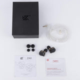 1 x RAW Customer Returns LINSOUL KZ Zax 1DD 7BA Hybrid Driver HiFi in-Ear Earphones with Zin Alloy Shell, Detachable 2 Pin 0.75mm OFC Cable with Mic, Black  - RRP €75.11