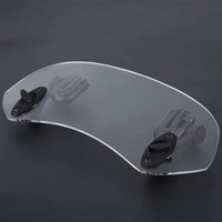 1 x RAW Customer Returns Motorcycle Windshield Spoiler, Clip-On Windshield Extension Spoiler, Adjustable Windscreen Air Deflector Gray  - RRP €23.14