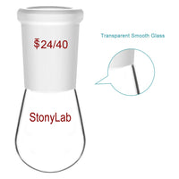 5 x Brand New StonyLab Round Bottom Flask Glass, Single Neck Round Bottom Flask Borosilicate Single Neck Round Bottom Flask Laboratory Glass Rotary Evaporator Flask 10ml with External Joint 24 40 - RRP €97.55