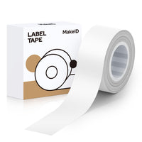 1 x RAW Customer Returns Makeid label tape 16mm x 4m heat-resistant self-adhesive as replacement for Makeid L1 Q1 E1 white - RRP €10.99