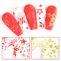 2 x Brand New Nail Sticker Nail Art Decoration Nail Water Sticker Heart Shaped Nail Sticker Pentagram for Women Girls BJ - RRP €40.8