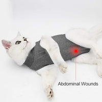 1 x RAW Customer Returns LIANZIMAU Cat Bodysuit After Surgery With Anti-Licking For Abdominal Wounds Soft Home Indoor Pet Clothes E-Collar Alternative For Cats Dogs To Wear After Surgery - RRP €13.98