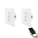 1 x RAW Customer Returns ZigBee roller shutter switch, UseeLink Alexa roller shutter switch, smart blinds switch with touch panel compatible with Alexa and Google Home, APP controllable and timer, requires Tuya ZigBee Hub, 2 packs - RRP €46.38