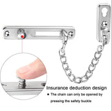 1 x RAW Customer Returns Willoo door chain security lock, chain lock door chain, door latch guard chain, door security chain with screw for home, apartment, hotel, bedroom silver  - RRP €14.11