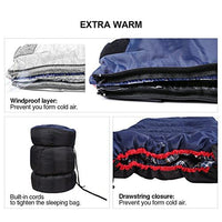 1 x RAW Customer Returns REDCAMP XL cotton sleeping bag warm for adults, comfortable flannel compact blanket sleeping bag 3-4 season cold weather outdoor winter for fishing camping, blue with 3lbs filling - RRP €50.41