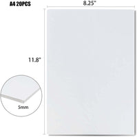 1 x RAW Customer Returns SHANQIAN Pack of 20 hard foam boards A4, 300 x 210 x 5 mm Cathedral foam board Hard foam board 5 mm Cathedral foam board for architectural models, art exhibitions and packaging etc - white - RRP €25.99