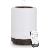 1 x RAW Customer Returns WD CD Aroma Diffuser Humidifier 300ml with Remote Control, Ultrasonic Nebulizer Fragrance Lamp Oil Diffuser with 7 Colors LED Waterless Automatic Switch-Off - Dark Brown - RRP €22.34