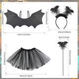 9 x Brand New YeahBoom bat costume children, Halloween bat costume, wings cape, costume bat set, bat magic wand, vampire bat wings cape, bat masquerade, costume party fancy dress - RRP €81.54