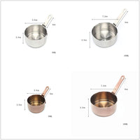 1 x Brand New LKJYBG Stainless Steel Casserole Milk Pot with Small Sauce Pot for Butter Coffee Milk Warmer Perfect Size for Heating Rose Gold 50ml 100ml - RRP €18.54