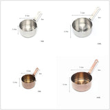 1 x Brand New LKJYBG Stainless Steel Casserole Milk Pot with Small Sauce Pot for Butter Coffee Milk Warmer Perfect Size for Heating Rose Gold 50ml 100ml - RRP €18.54