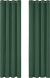 1 x RAW Customer Returns Deconovo Christmas Thermal Insulated Curtains Bedroom Decoration Windows for Modern Room with Eyelets 2 Pieces 140x245cm Dark Green - RRP €48.95