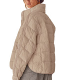 1 x RAW Customer Returns GeGekoko Women s Packbar Lightweight Winter Jacket Oversized Quilted Short Zip Up Waterproof Coat Khaki L - RRP €56.96