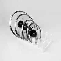 1 x RAW Customer Returns BOAA Fresh Pot Lid Holder for Six Lids or Pans Kitchen Storage Dish Holder for Drawer White  - RRP €18.6