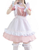 1 x RAW Customer Returns Aurueda Anime French Maid Dress Cute Maid Cosplay Dress for Halloween Maid Costume Outfit Set Pink, Size M - RRP €35.28