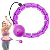 6 x Brand New Hula Hoop Fitness,Houla Hop Fitness 24 Removable Knots 360 Degree Auto Spinning Smart Hula Hoop for Adults Exercise Workout Fitness Equipment Purple - RRP €101.58