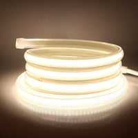 1 x RAW Customer Returns XUNATA COB LED Strip Flexible 220V, IP65 Waterproof, High Brightness LED Tapes with 360 LEDs m with Power Cable 5m, Natural White, 4000K  - RRP €20.4