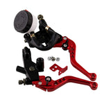 1 x RAW Customer Returns Aiuphing Motorcycle Clutch Brake Lever, 7 8 22mm Adjustable Horn Clutch with Hydraulic Pump, Universal CNC Aluminum Handlebar Brake, for Honda Suzuki Kawasaki Yamaha D10 Red  - RRP €24.0