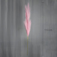 1 x Brand New huaao Artificial Pampas Grass 110cm, Dried Artificial Plant Flowers Dried Fluffy Feathers Bohemian Decorations for Vases Home Weddings Photography Floral Arrangements, Pink - RRP €22.8