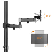 1 x RAW Customer Returns Bracwiser single fully adjustable standing height monitor arm stand mount 800mm high for monitor computer screen 13 15 17 19 20 22 23 24 26 27 30 32 inch VESA 75 100 MD7821 - RRP €32.26