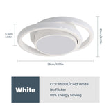 1 x RAW Customer Returns Goeco Ceiling Lamp White Color, 32W 2350LM Modern LED Ceiling Light Round, LED Ceiling Lamp for Bedroom Bathroom Kitchen Aisle Balcony, 6500K Cool White Light - RRP €34.7