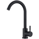 1 x RAW Customer Returns HOMELODY Black Kitchen Faucet Mixer Tap with High Spout and G3 8 Connection, High Pressure Sink Faucet 360 Swivel, Stainless Steel Faucet Single Lever Kitchen Tap, Matt Black - RRP €37.99