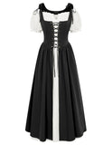 1 x RAW Customer Returns SCARLET DARKNESS Women s Ren Faire Carnival Dress Rockabilly with Pockets Viking Medieval Dress Black XXL - RRP €49.99