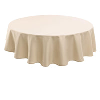 1 x RAW Customer Returns Hiasan Beige Water-repellent tablecloth made of polyester, round 180 cm, anti-wrinkle table cloth, suitable for kitchen, restaurant, wedding - RRP €23.18