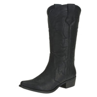 1 x RAW Customer Returns SheSole Cowboy Boots Women s Western Boots with Block Heel Summer Cowgirl Boots Black - RRP €66.54