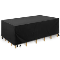 1 x RAW Customer Returns Garden furniture cover, patio table cover rectangular, waterproof, windproof, UV-resistant, 210D Oxford fabric protective cover for garden table seating group, 213 x 132 x 74 cm - RRP €20.51