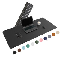 2 x RAW Customer Returns WURK 120 cm x 60 cm Premium quality desk pad PU leather including cable clip - mouse pad - large desk pad - mouse pad XXL - non-slip pad mat - desk mat black  - RRP €46.3