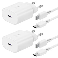 1 x RAW Customer Returns 2-Pack USB C Charger, Fast Charger 25w with 2M Cable, USB C Charging Cable with Power Adapter, Type C Fast Charger for iPhone 15 Pro Pro Max, for Samsung Galaxy s23 s21 fe 5g, Ultra, a54 5g, a14, a52 White  - RRP €20.56