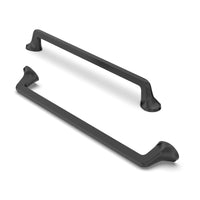 1 x RAW Customer Returns FURNIWARE 10 pieces furniture handles, cabinet handles, kitchen handles, handles furniture drawer handles, handles for kitchen cabinets, cupboards, furniture handles, drawer handles, 192 mm hole spacing, matt black - RRP €33.26