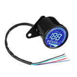 1 x RAW Customer Returns Motorcycle Tachometer, Universal 12V Motorcycle 66mm LED Digital Speedometer Waterproof Oil Level Gauge - RRP €29.06