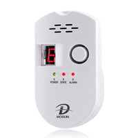 1 x RAW Customer Returns Gas detector, LPG natural gas coal gas leak detector, plug-in sensor gas monitor with acoustic alarm and LED digital display, methane propane butane alarm for flammable gases in the kitchen hospital garage - RRP €22.68