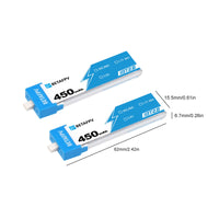 1 x RAW Customer Returns BETAFPV 4pcs BT2.0 450mAh 1S Lipo Battery 3.8V 30C 60C 1.71WH 1S Battery with BT2.0 Connector Compatible for 1S FPV RC Whoop Drone like Cetus Pro Meteor75 HX115 ELRS Emax Tinyhawk Drones - RRP €31.25