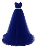 1 x RAW Customer Returns Misshow ball gown long elegant vintage off shoulder sequins long dress chic evening dress royal blue 14 - RRP €96.13