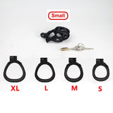 1 x RAW Customer Returns SeLgurFos CB-V3.0 Breathable 3D Penis Cage Chastity Belt Set with 4 Sizes Cock Ring Black Chastity Cage Sex Toy small  - RRP €37.3