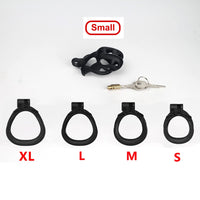 1 x RAW Customer Returns SeLgurFos CB-V3.0 Breathable 3D Penis Cage Chastity Belt Set with 4 Sizes Cock Ring Black Chastity Cage Sex Toy small  - RRP €39.52