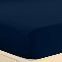 1 x RAW Customer Returns Utopia Bedding Fitted Sheet 90x190x30 cm - Navy Blue - Deep Pocket - Brushed Polyester Microfiber Bed 90  - RRP €11.95