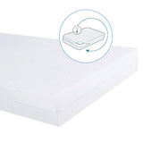 1 x RAW Customer Returns Bedecor waterproof mattress cover 180 x 200 cm with zipper, mattress protector cotton, breathable and hypoallergenic, mite-proof mattress protector, mattress height 16 cm - RRP €33.26