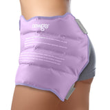 1 x RAW Customer Returns NEWGO Cooling compress for hip pain, bursitis or rehabilitation after hip surgery, front and rear thigh muscles with cold and heat therapy for pain in the sciatic nerve purple  - RRP €21.99