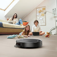 1 x RAW Customer Returns EICOBOT Robot Vacuum Cleaner, Strong Suction, Silent Ultra-thin Robot Vacuum Cleaner, 120 Minutes, Tangle-Free, Ideal for Pet Hair, Carpet and Hard Floor, Black - RRP €78.68