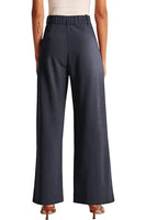 1 x RAW Customer Returns Chaberlu fabric trousers women s trousers urban classic trousers women s elegant casual wide trousers women s trousers - RRP €33.26