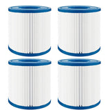 1 x RAW Customer Returns ZAYMDO Filter Cartridges Type D, 4Pcs Summer Pool Paper Filter Cartridge Replacement for Bestway VII Intex D, Pool Filter Cartridge Filter Accessories Replacement for Summer Waves - RRP €17.14