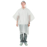 1 x Brand New DIVINA VITAE Pack of 1 Transparent Rain Poncho Cape for Women Reusable Lightweight Eva Rain Poncho for Men 15mm Thick for Camping Hiking Cycling and Travel White  - RRP €22.8