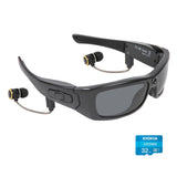 1 x RAW Customer Returns Hereta Camera Sunglasses, Full HD 1080p Bluetooth Sunglasses, with UV Protection Polarized Lenses, for Outdoor Activities and Travel Include 32GB TF Card  - RRP €67.99