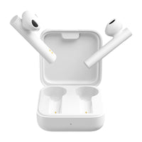 2 x RAW Customer Returns Xiaomi Mi True Wireless Earphones2Basic Wireless In-Ear Headphones In-Ear Detection, 5 hrs. Playback, Type-C Charging Station, Single-Ear Mode, Touch Control, Storage Box with Charging Function White - RRP €66.86