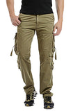 1 x RAW Customer Returns Kuson men s trousers 100 cotton cargo sport multi-pads thick outdoor loose khaki FR 40 - RRP €27.6